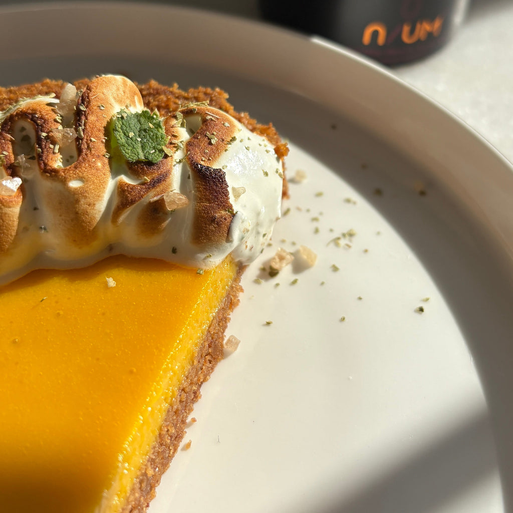 Mango Meringue Tart with Red Wine & Buchu (African Mint) Salt